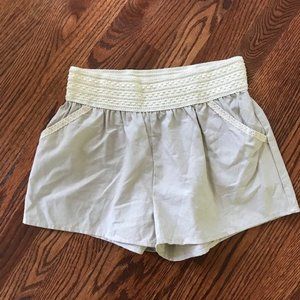 Women' Twenty Second Cream/Tan Shorts With Crochet Waistband Sz. S Small NEW NWT